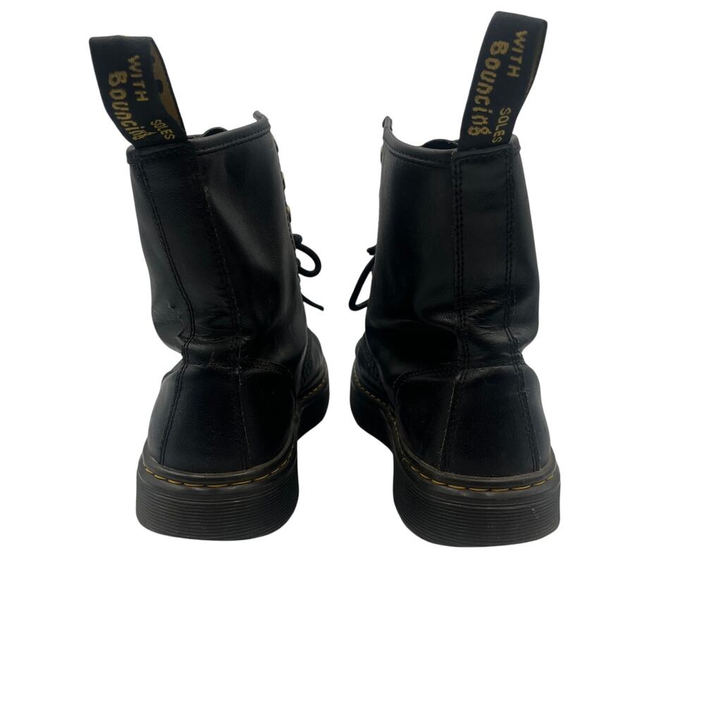 Dr. Martens Women's Black Leather Lace-Up Combat Boots - Picture 3 of 7